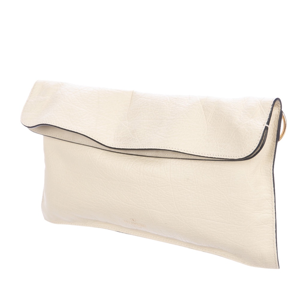 Leather White Valentino Clutch